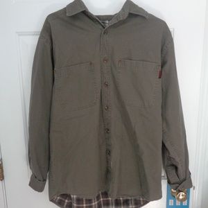 Men's Wolverine Khaki Jacket Plaid Lined Size M